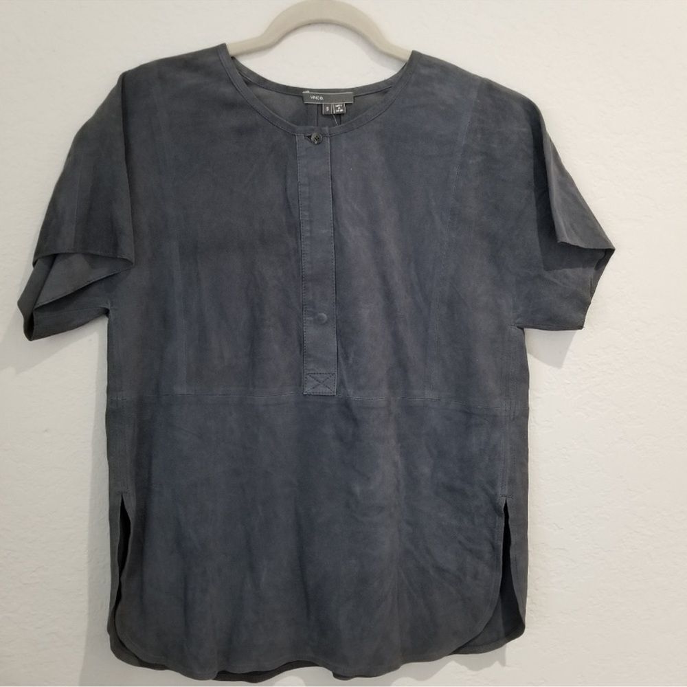 NWT Vince Leather Shirt